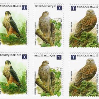10 x timbre-poste tarif-1-EUROPE - Les Rapaces