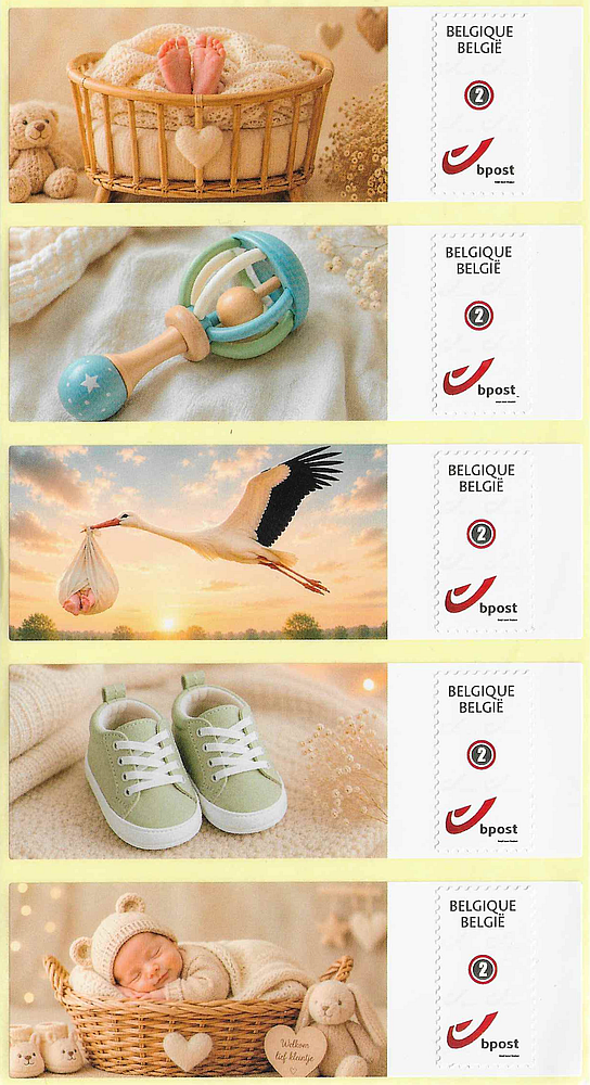 10 x postzegel tarief-2 - "Happy Baby"