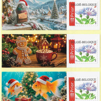 10 x postzegel - "Happy X-mas"