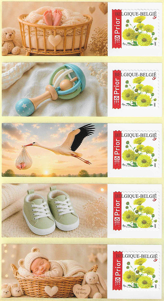 10 x postzegel - "Happy Baby"